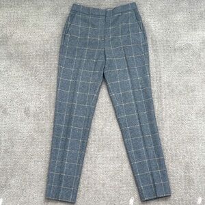 Massimo Dutti Gray Checkered Wool Pants — Women’s Size 2